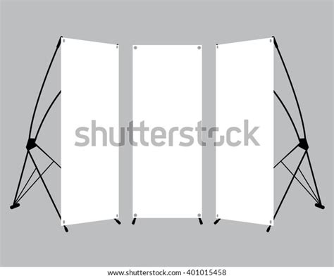 Set Blank Xstand Banners Display Template Stock Vector Royalty Free