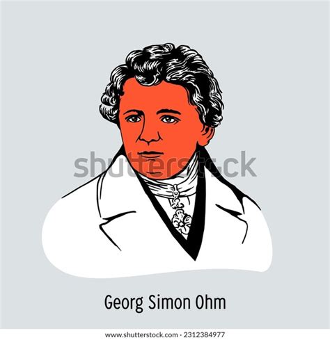 Georg Simon Ohm German Physicist After Stock Vector Royalty Free