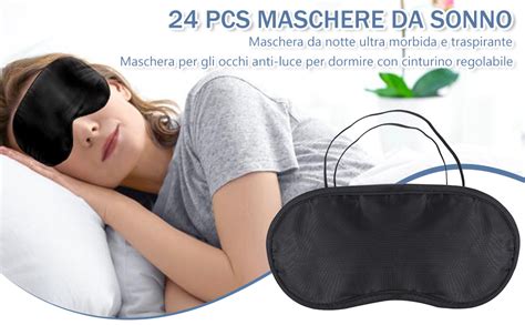 24 Pezzi Mascherina Per Dormire Mascherina Occhi Per Dormire