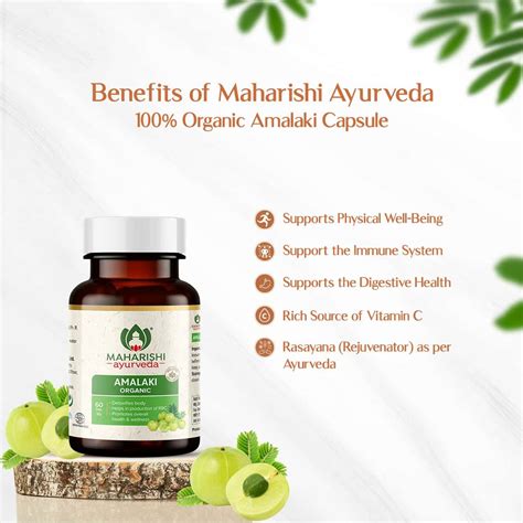 Buy Maharishi Ayurveda Organic Amalaki Capsules Amla Rasayana Helps