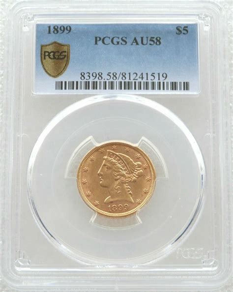 American Liberty Head Half Eagle Gold Coin Pcgs Au