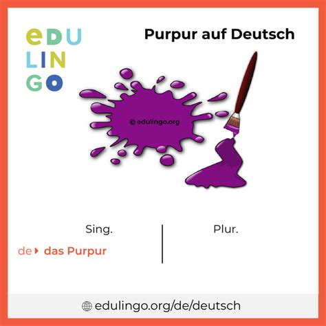 Purpur auf Deutsch • Schrift und Aussprache (mit Bildern)