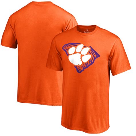 Youth Orange Clemson Tigers Paw State Hometown Collection T Shirt