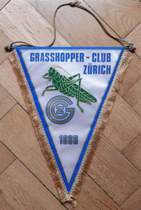 Wimpel Grasshoppers Zürich 90er Jahre GCZ 37 x 32cm Kaufen auf Ricardo