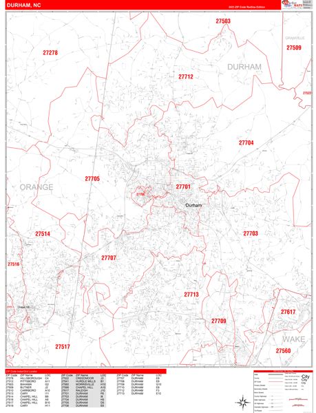 Digital Maps Of Durham North Carolina Marketmaps