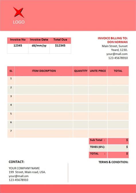 Invoice Templates For Microsoft Word Spreadsheet Templates for Business ...