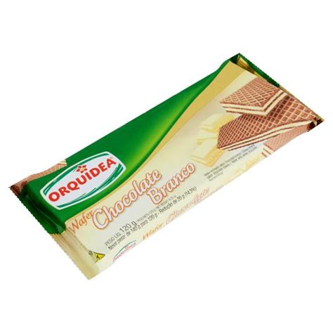 Biscoito Wafer Recheio Chocolate Branco Orqu Dea Pacote G