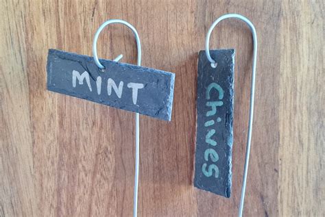 Slate Hanging Plant Labels Tags Plant Markers Garden Etsy