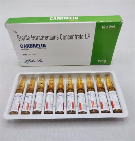 Sterile Noradrenaline Concentrate Injection Mg Ml At Piece