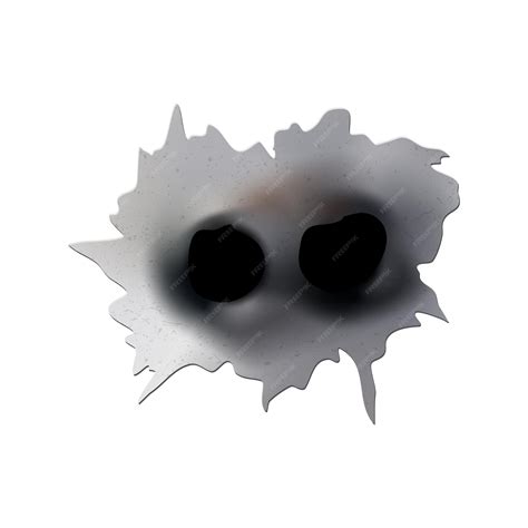 Isolated Bullet Holes On Transparent Background Gun Bullet Marks