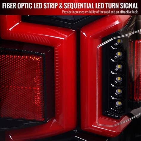 Spec D Lt Ram Bkld Sq Tm Gloss Black Sequential Fiber Optic Led