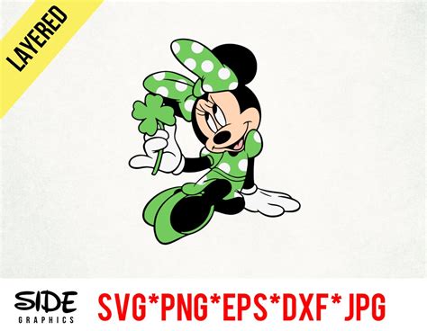 Minnie St Patricks Day Instant Download Digital File Svg Png Eps 