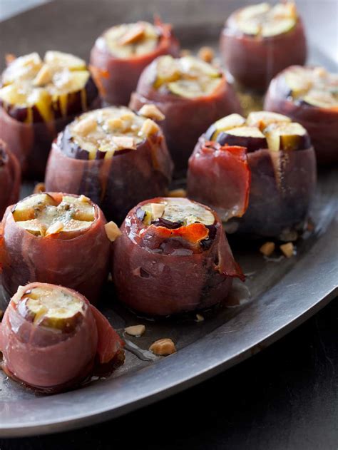 Bleu Cheese Stuffed Figs Appetizer Recipe Spoon Fork Bacon