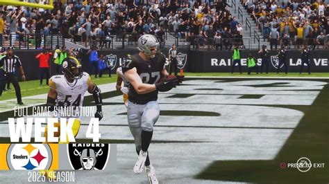 Steelers Vs Raiders Madden Nfl Simulation Youtube