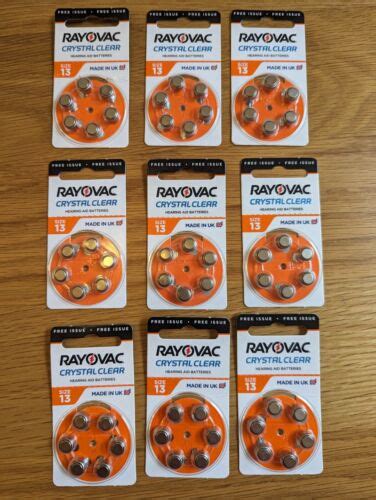 Rayovac Crystal Clear Size Hearing Aid Batteries Packs