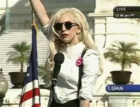 Lady Gaga Delivers A Speech At The National Equality March Lgbt