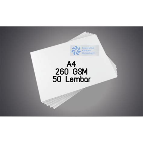 Gsm Kertas Art Paper Carton Karton A Putih Glossy Gsm