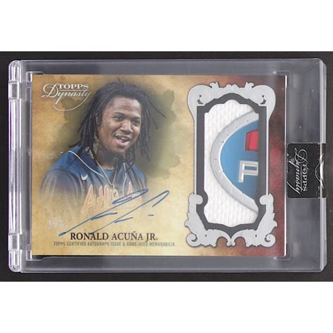 Ronald Acuna Jr Topps Dynasty Autograph Patches Silver Dapraj