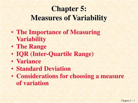 Ppt Chapter 5 Measures Of Variability Powerpoint Presentation Free Download Id567461