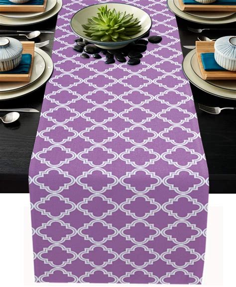 Amazon Moroccan Table Runner Cotton Linen Long Inche Geometric