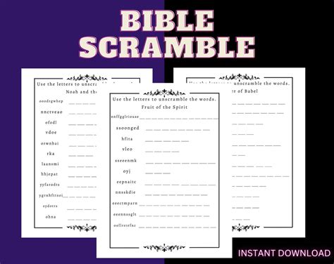 Bible Word Scramble Bible Games For Adults Bible Printables Bible