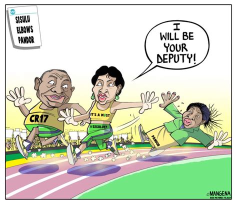 Bethuel Mangena Sisulu Elbows Phandor Africa Cartoons