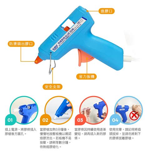 Hot Melt 合得妙 經典型熱熔膠槍tg 0615w 台灣製送2支膠條 Pchome 24h購物