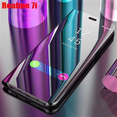 Realme 7i Case Flip Electroplate Mirror Cover Phone Case Realme 7i 7 I