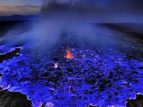 Indonesia's Incredible Electric Blue Flame Volcano