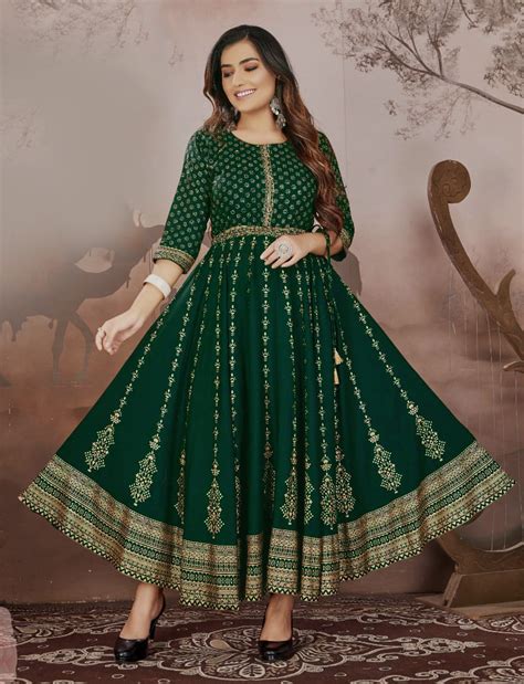 Green Anarkali Long Kurti For Women Shop Now In Australia