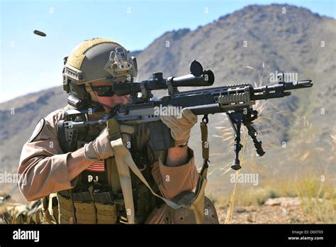 A Us Air Force Brig Gen Test Fires The M14 An Enhanced Battle Stock