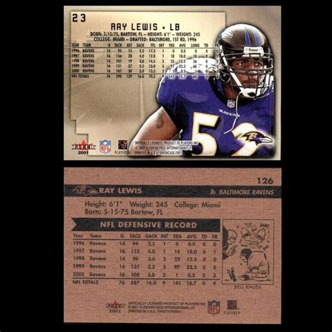 2001 Fleer Tradition 126 Ray Lewis For Sale Online EBay