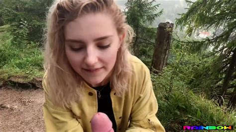 Evaeifie Outdoor Blowjob And Cum In Mouth Wasted