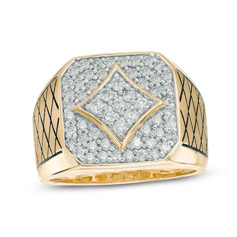 Men S Shaquille O Neal 7 8 CT T W Diamond Ring In 10K Gold Zales