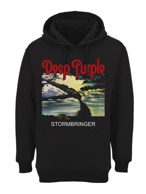 Deep Purple Stormbringer Poleron Canguro Negro Hombre Abominatron