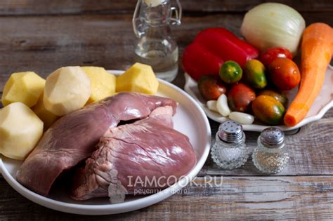 Свиное сердце с картошкой в горшочке в духовке — рецепт с фото пошагово