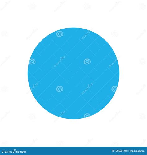 Blue Circle Basic Simple Shapes Isolated On White Background Geometric