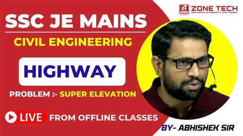 Ssc Je Mains Classes For Civil Engineering Highway Super Elevation