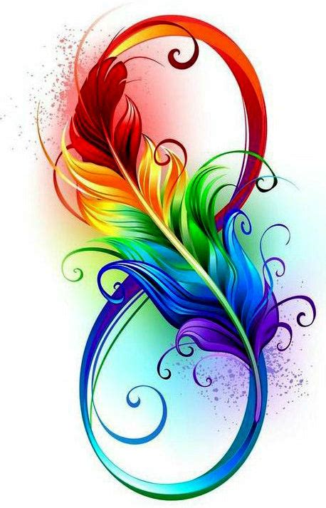 Colorful Feather Painting