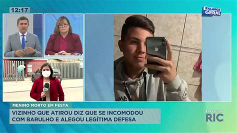 Vizinho Que Atirou E Matou Menino De 14 Anos Diz Que Se Incomodou Com