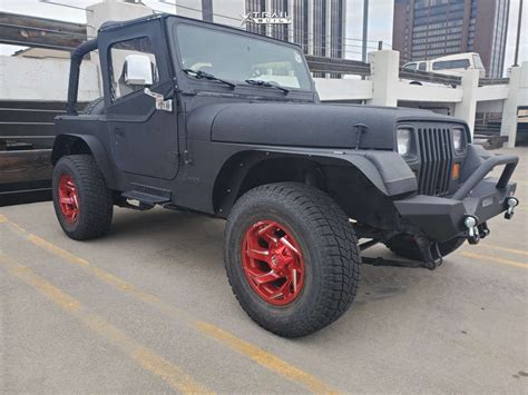 1992 Jeep Wrangler Wheel Offset Aggressive 1 Outside Fender Stock