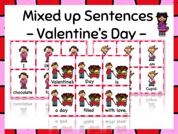 Mixed Up Sentences - Valentine's Day - Writing Center by Teach2gether