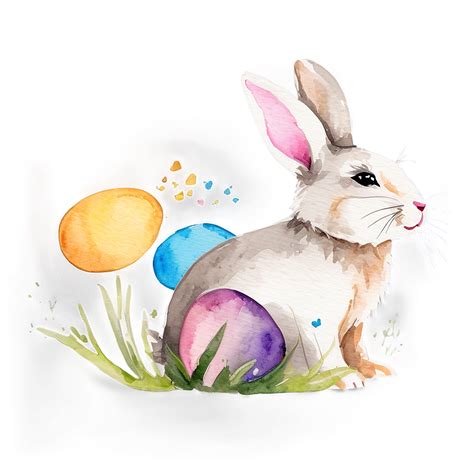 Download Watercolor Easter Bunny Png Wgh