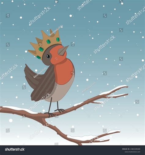 Robin On Snowy Branch: Over 49 Royalty-Free Licensable Stock Vectors ...