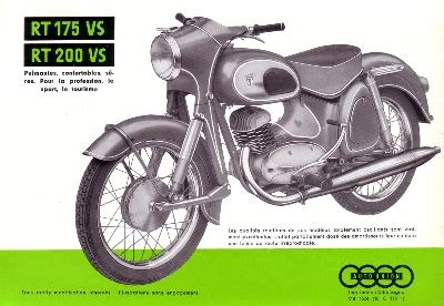 Motor Lit De DKW RT 175 VS RT 200 VS Brochure Ca 1955