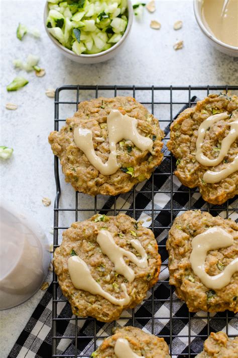 Zucchini Tahini Breakfast Cookies Flora Vino