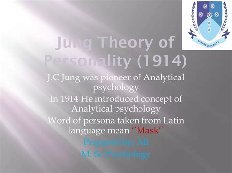Jung theory of personality in Psychology | PPT | Science 