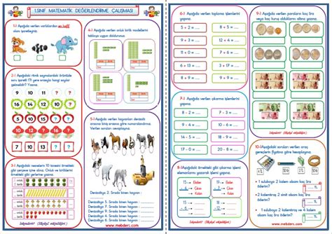 1 Sınıf Matematik Dersi Genel Değerlendirme Çalışması 2 4 Sayfa Meb