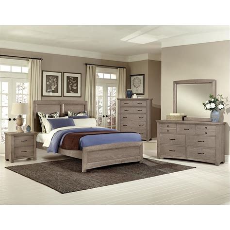 Bb61 668 Vaughan Bassett Furniture King Panel Bed Driftwood Oak