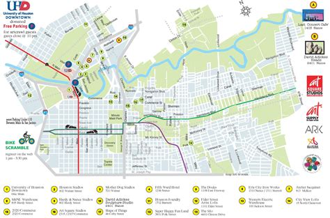 Houston free parking map - Ontheworldmap.com